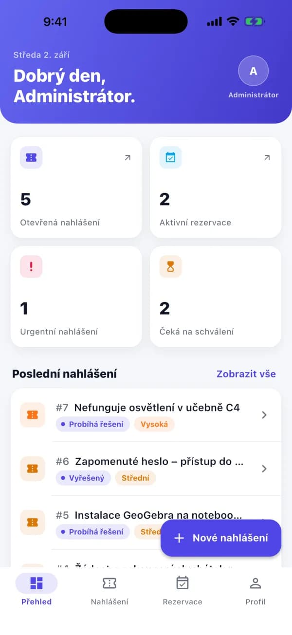 Mobilní aplikace SchoolBox